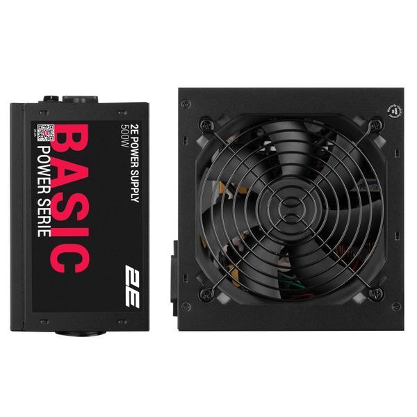 Блок живлення 2E Basic Power (500W), 80%, 120мм, 1xMB 24pin(20+4), 1xCPU 8pin(4+4), 3xMolex, 4xSATA, 2xPCIe 8pin(6+2) (2E-BP500-120APFC) - купити в Україні за низькою ціною в інтернет-магазині "Rincom"