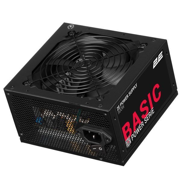 Блок живлення 2E Basic Power (500W), 80%, 120мм, 1xMB 24pin(20+4), 1xCPU 8pin(4+4), 3xMolex, 4xSATA, 2xPCIe 8pin(6+2) (2E-BP500-120APFC) - купити в Україні за низькою ціною в інтернет-магазині "Rincom"