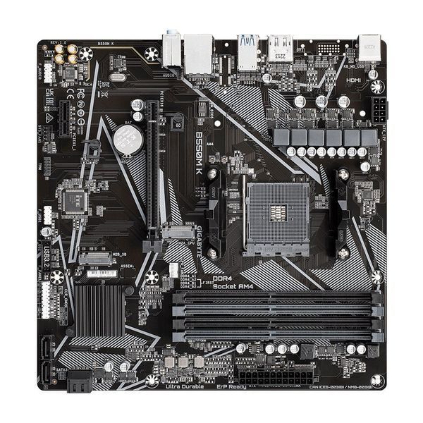 Материнська плата GIGABYTE B550M_K sAM4 B550 4xDDR4 M.2 HDMI DP mATX (B550M_K) - купити в Україні за низькою ціною в інтернет-магазині "Rincom"
