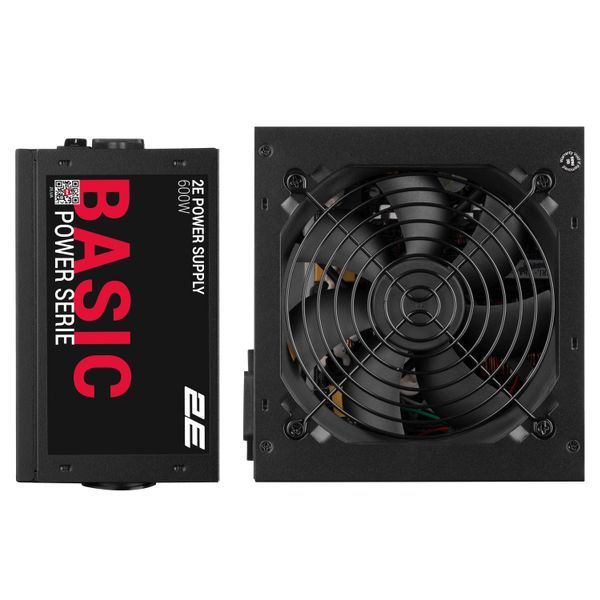 Блок живлення 2E Basic Power (600W), 80%, 120мм, 1xMB 24pin(20+4), 1xCPU 8pin(4+4), 3xMolex, 4xSATA, 2xPCIe 8pin(6+2) (2E-BP600-120APFC) - купити в Україні за низькою ціною в інтернет-магазині "Rincom"