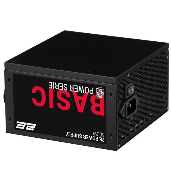 Блок живлення 2E Basic Power (600W), 80%, 120мм, 1xMB 24pin(20+4), 1xCPU 8pin(4+4), 3xMolex, 4xSATA, 2xPCIe 8pin(6+2) (2E-BP600-120APFC) - купити в Україні за низькою ціною в інтернет-магазині "Rincom"