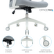 Крісло офісне OfficePro Harmony OC310-W-LG-LG (OC310-W-LG-LG)