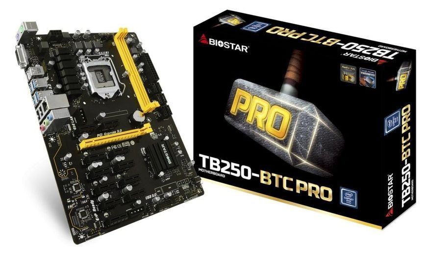 Biostar TB250-BTC PRO (S1151, INTEL B250, ATX) (TB250-BTC PRO) - купити в Україні за низькою ціною в інтернет-магазині "Rincom"