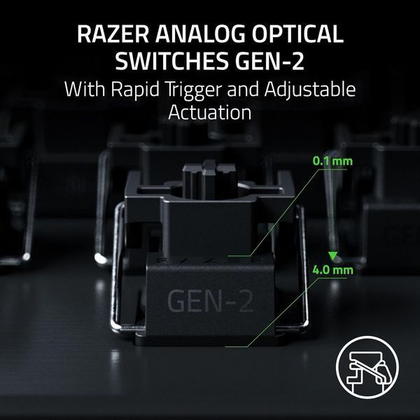 Клавіатура механічна Razer Huntsman V3 Pro TKL 8KHz, 84key, Analog Optical Switch Gen-2, USB-A, EN, RGB, чорний (RZ03-05520100-R3M1) - купити в Україні за низькою ціною в інтернет-магазині "Rincom"