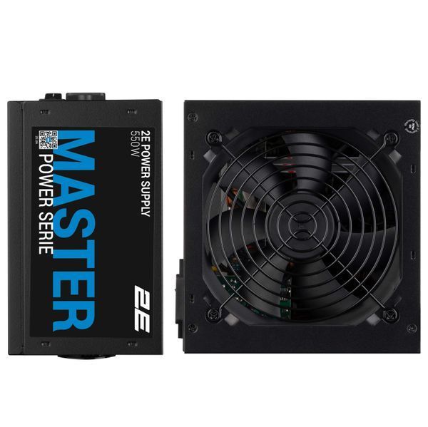 Блок живлення 2E Master Power (550W), >80%, 80+ White, 120мм, 1xMB 24pin(20+4), 1xCPU 8pin(4+4), 3xMolex, 5xSATA, 2xPCIe 8pin(6+2) (2E-MP550-120APFC) - купити в Україні за низькою ціною в інтернет-магазині "Rincom"
