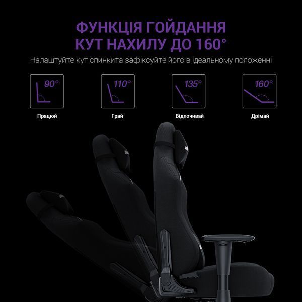 Крісло ігрове Anda Seat Luna Dark Grey fabric Size L (AD18-44-GB-F)