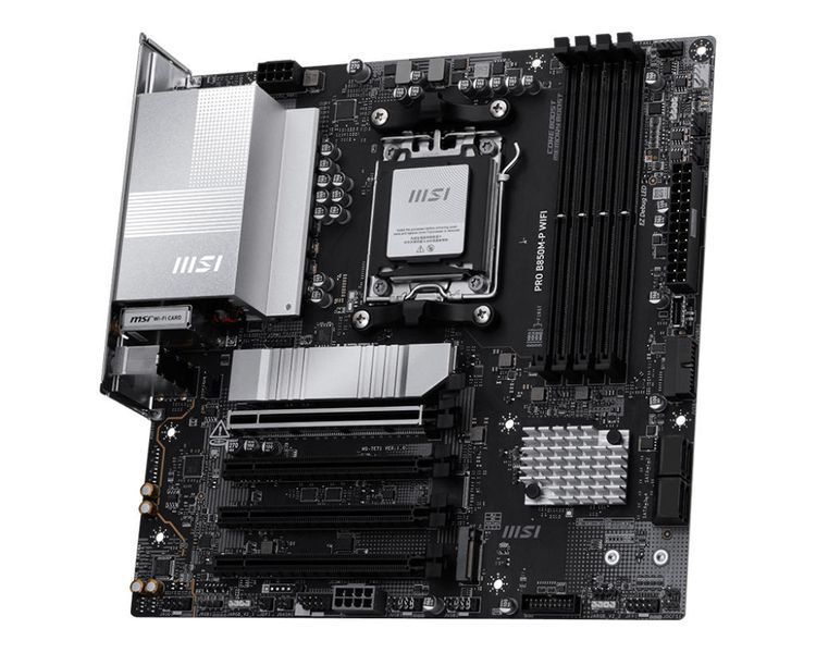 Материнcька плата MSI PRO B850M-P WIFI sAM5 B850 4xDDR5 M.2 HDMI DP WiFi BT mATX (911-7E71-001) - купити в Україні за низькою ціною в інтернет-магазині "Rincom"