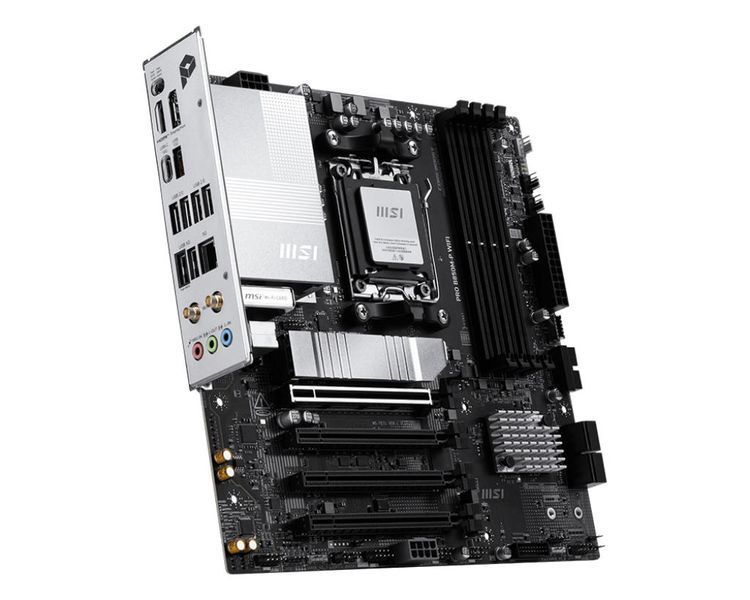 Материнcька плата MSI PRO B850M-P WIFI sAM5 B850 4xDDR5 M.2 HDMI DP WiFi BT mATX (911-7E71-001) - купити в Україні за низькою ціною в інтернет-магазині "Rincom"
