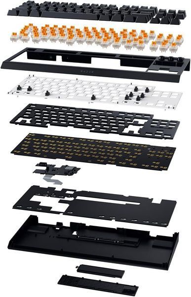 Клавіатура механічна Razer BlackWidow V4 TKL HyperSpeed, 87key, Orange Switch Gen-3, USB-A/WL/BT, EN, RGB, чорний (RZ03-05480100-R3M1) - купити в Україні за низькою ціною в інтернет-магазині "Rincom"