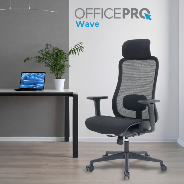 Крісло офісне OfficePro Wave OC670-B-B-B (OC670-B-B-B)