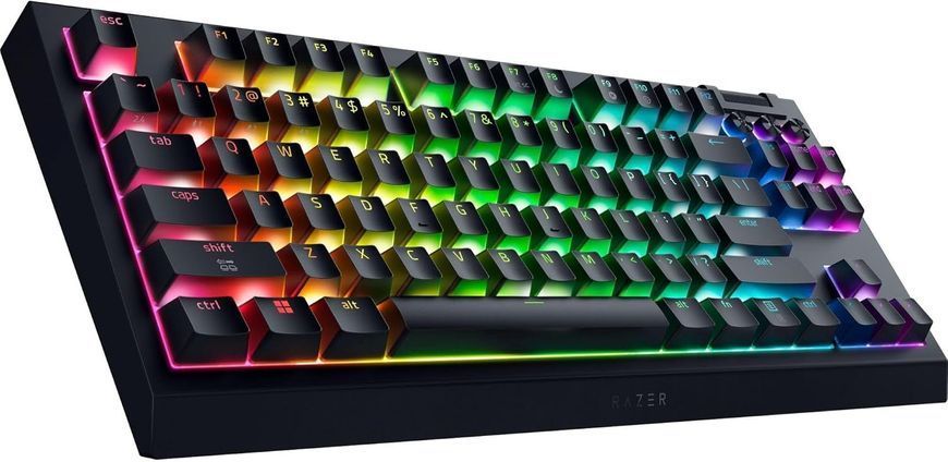 Клавіатура механічна Razer BlackWidow V4 TKL HyperSpeed, 87key, Orange Switch Gen-3, USB-A/WL/BT, EN, RGB, чорний (RZ03-05480100-R3M1) - купити в Україні за низькою ціною в інтернет-магазині "Rincom"
