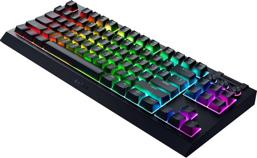 Клавіатура механічна Razer BlackWidow V4 TKL HyperSpeed, 87key, Orange Switch Gen-3, USB-A/WL/BT, EN, RGB, чорний (RZ03-05480100-R3M1) - купити в Україні за низькою ціною в інтернет-магазині "Rincom"