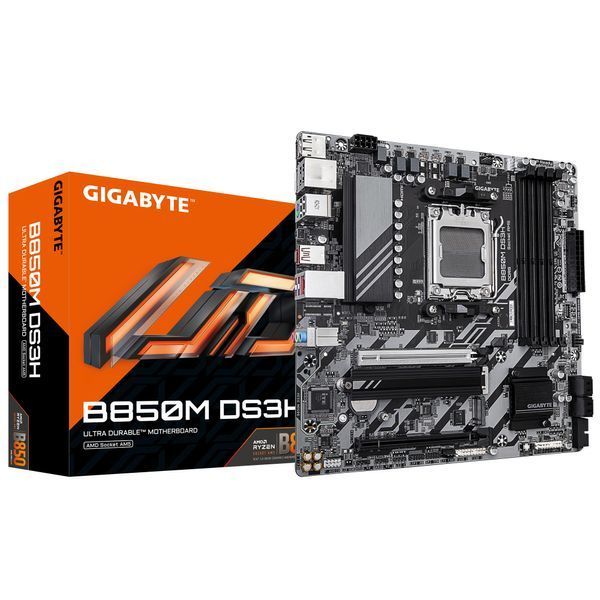 Материнська плата GIGABYTE B850M DS3H sAM5 B850 4xDDR5 M.2 HDMI DP mATX (B850M_DS3H) - купити в Україні за низькою ціною в інтернет-магазині "Rincom"