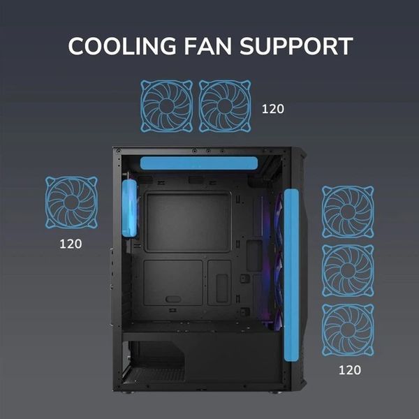 Корпус Cougar MX110 RGB Black (MX110 RGB) - купити в Україні за низькою ціною в інтернет-магазині "Rincom"