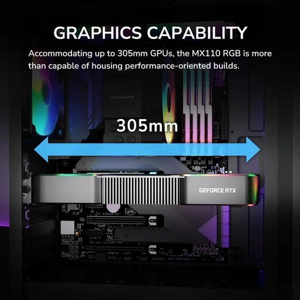 Корпус Cougar MX110 RGB Black (MX110 RGB) - купити в Україні за низькою ціною в інтернет-магазині "Rincom"