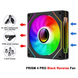 Вентилятор Power Train PRISM 4 Pro 120mm ARGB (Black REVERSED) (PT PRISM 4 Pro 120mm black reversed) - фото 1 з 3