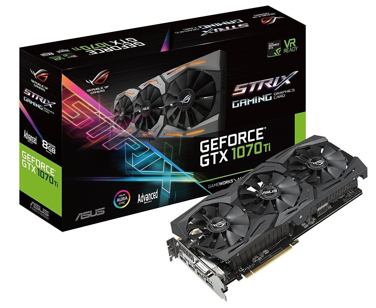 Відеокарта Asus GeForce GTX 1070 Ti ROG Strix 8GB GDDR5 (ROG-STRIX