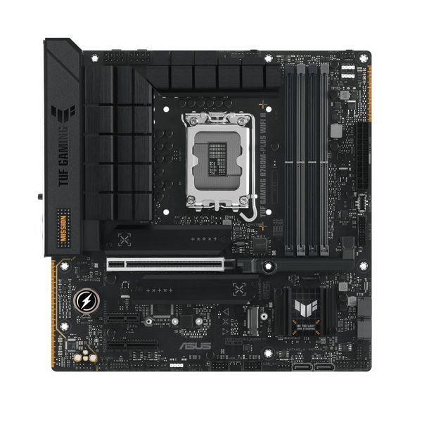 Материнcька плата ASUS TUF GAMING B760M-PLUS WIFI II s1700 B760 4xDDR5 M.2 HDMI DP Wi-Fi BT mATX (90MB1HE0-M0EAY0) - купити в Україні за низькою ціною в інтернет-магазині "Rincom"
