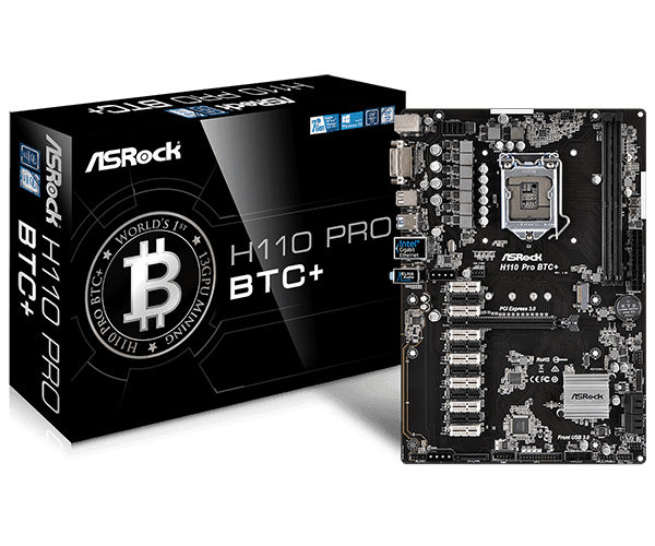 Материнська плата ASRock H110 Pro BTC+ (S1151, INTEL H110, ATX) (H110 Pro BTC+) - купити в Україні за низькою ціною в інтернет-магазині "Rincom"