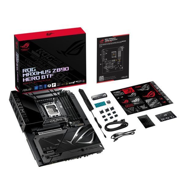Материнcька плата ASUS ROG MAXIMUS Z890 HERO BTF s1851 Z890 4xDDR5 M.2 Thunderbolt HDMI Wi-Fi BT ATX BTF (90MB1KG0-M0EAY0) - купити в Україні за низькою ціною в інтернет-магазині "Rincom"