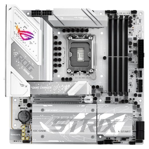 Материнcька плата ASUS ROG STRIX B860-G GAMING WIFI s1851 B860 4xDDR5 M.2 DP HDMI USB Type-C Wi-Fi BT mATX білий (90MB1JF0-M0EAY0) - купити в Україні за низькою ціною в інтернет-магазині "Rincom"