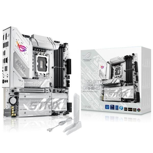Материнcька плата ASUS ROG STRIX B860-G GAMING WIFI s1851 B860 4xDDR5 M.2 DP HDMI USB Type-C Wi-Fi BT mATX білий (90MB1JF0-M0EAY0) - купити в Україні за низькою ціною в інтернет-магазині "Rincom"