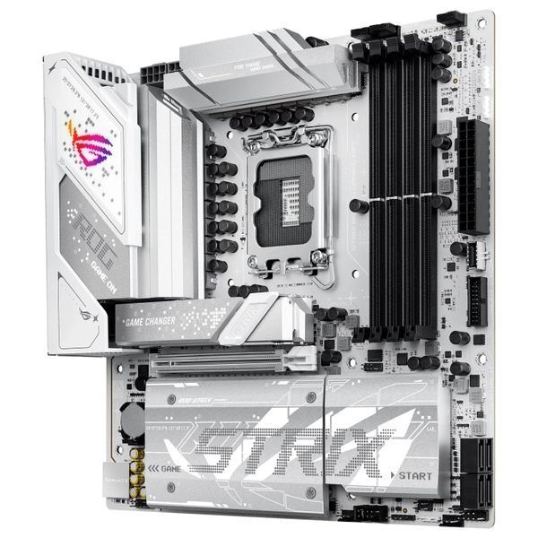 Материнcька плата ASUS ROG STRIX B860-G GAMING WIFI s1851 B860 4xDDR5 M.2 DP HDMI USB Type-C Wi-Fi BT mATX білий (90MB1JF0-M0EAY0) - купити в Україні за низькою ціною в інтернет-магазині "Rincom"