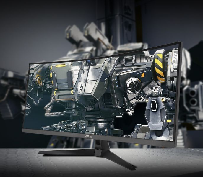 Монітор Asus 34" TUF Gaming VG34VQ3B 2xHDMI, 2xDP, 4xUSB, MM, VA, 3440x1440, 21:9, 180Hz, 1ms, DCI-P3 90%, CURVED, AdaptiveSync, HDR400 (90LM0AA0-B01170) - купити в Україні за низькою ціною в інтернет-магазині "Rincom"