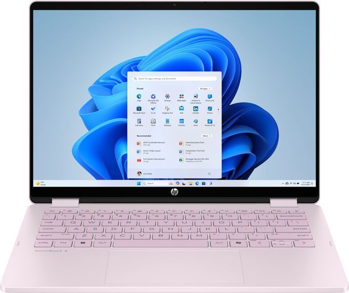 Ноутбук HP OmniBook 5 Flip x360 14" 2K IPS Touch, Intel 5-120U, 16GB, F1024GB, UMA, DOS, рожевий (BV5W0EA) - купити в Україні за низькою ціною в інтернет-магазині "Rincom"