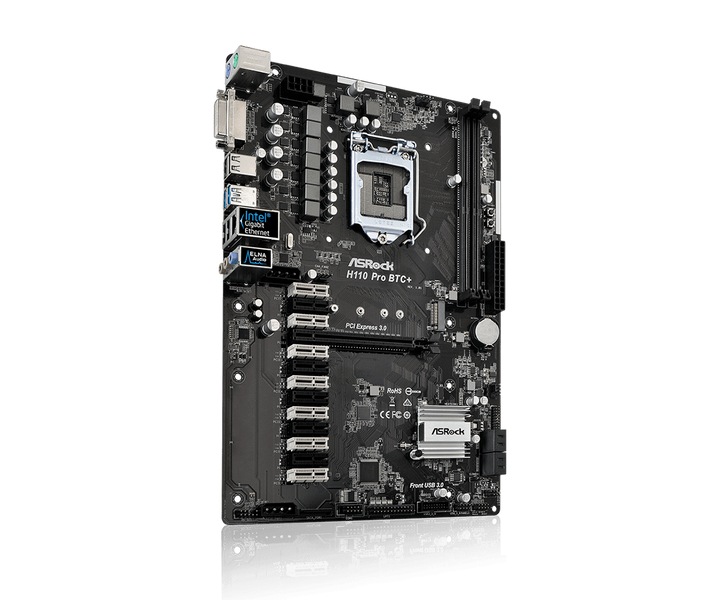 Материнська плата ASRock H110 Pro BTC+ (S1151, INTEL H110, ATX) (H110 Pro BTC+) - купити в Україні за низькою ціною в інтернет-магазині "Rincom"