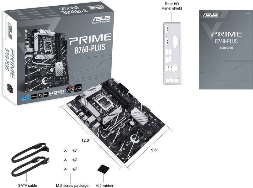 Материнcька плата ASUS PRIME B760-PLUS s1700 B760 4xDDR5 M.2 HDMI D-Sub DP ATX (90MB1EF0-M1EAY0) - купити в Україні за низькою ціною в інтернет-магазині "Rincom"