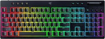 Клавіатура механічна BlackWidow V4 Low-profile HyperSpeed, 104key, Yellow Switch, USB-A/WL/BT, EN, RGB, чорний (RZ03-05271500-R3M1) - купити в Україні за низькою ціною в інтернет-магазині "Rincom"