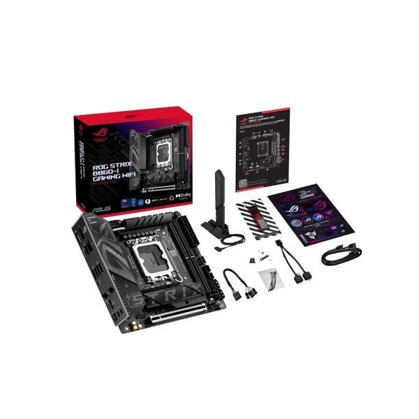 Материнcька плата ASUS ROG STRIX B860-I GAMING WIFI s1851 B860 2xDDR5 M.2 DP HDMI USB Type-C Wi-Fi BT mITX (90MB1JB0-M0EAY0) - купити в Україні за низькою ціною в інтернет-магазині "Rincom"
