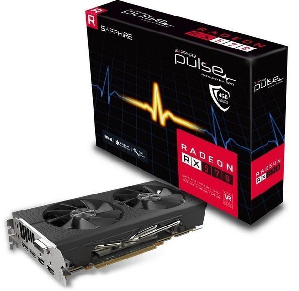 Відеокарта Sapphire Radeon RX 570 Pulse 4GB GDDR5 (11266-04) - купити в Україні за низькою ціною в інтернет-магазині "Rincom"
