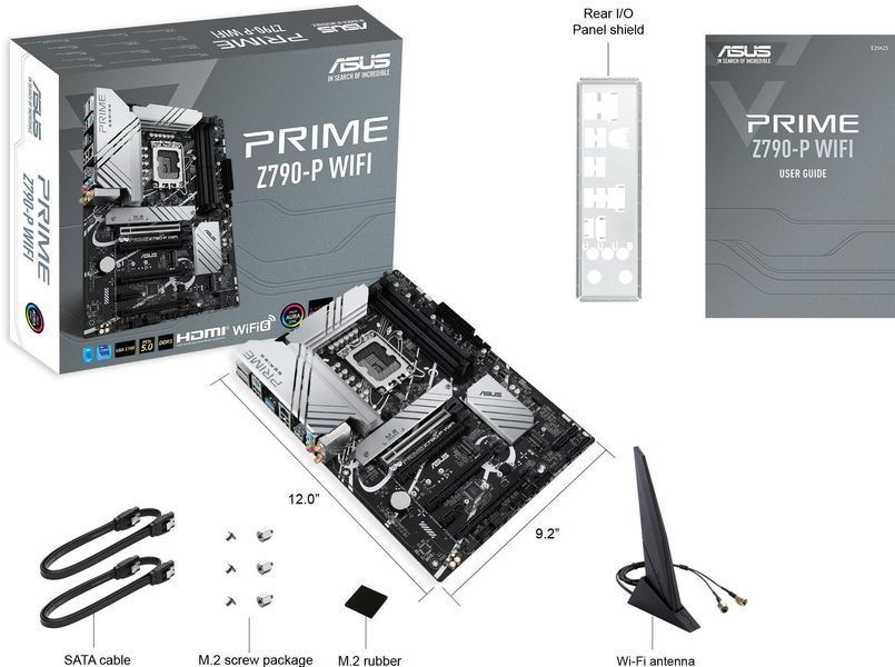 Материнcька плата ASUS PRIME Z790-P WIFI s1700 Z790 4xDDR5 M.2 HDMI DP Wi-Fi BT ATX (90MB1CJ0-M1EAY0) - купити в Україні за низькою ціною в інтернет-магазині "Rincom"