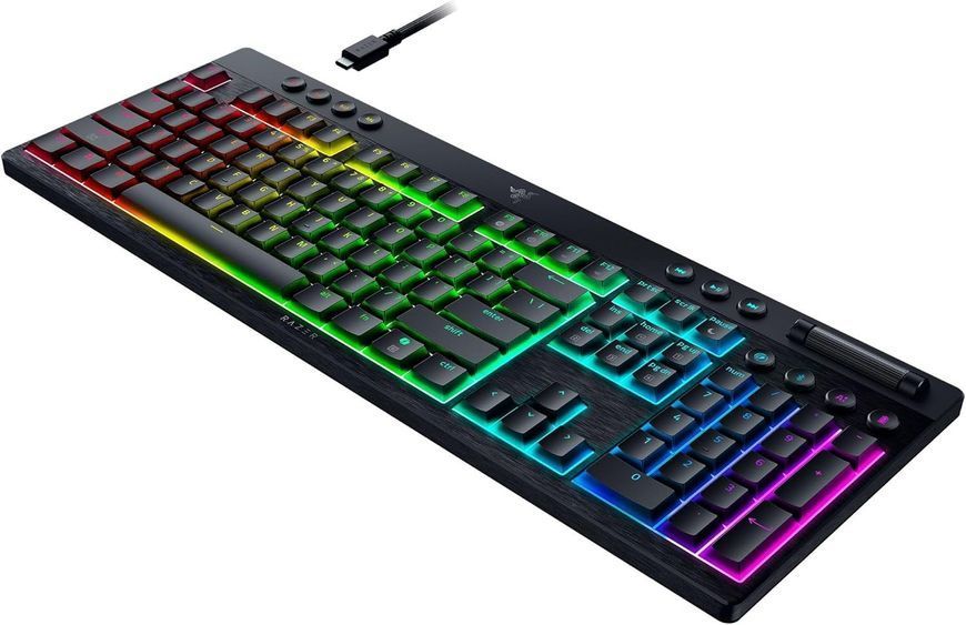 Клавіатура механічна BlackWidow V4 Low-profile HyperSpeed, 104key, Yellow Switch, USB-A/WL/BT, EN, RGB, чорний (RZ03-05271500-R3M1) - купити в Україні за низькою ціною в інтернет-магазині "Rincom"