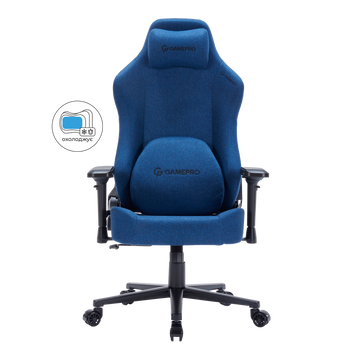 Крісло ігрове GamePro FGC750DB Fabric Dark Blue (FGC750DB)
