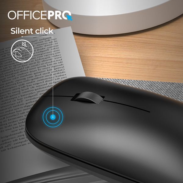 Миша OfficePro M225B Silent Click Wireless Black (M225B) - купити в Україні за низькою ціною в інтернет-магазині "Rincom"