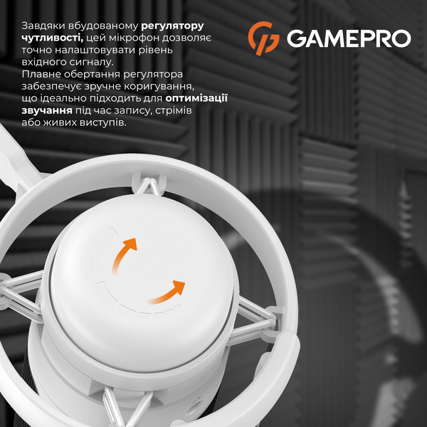 Конденсаторний USB мікрофон GamePro (UGM105W) (UGM105W) - купити в Україні за низькою ціною в інтернет-магазині "Rincom"