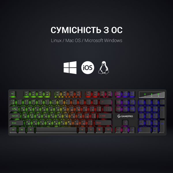 Клавіатура дротова GamePro GK296 (GK296) - купити в Україні за низькою ціною в інтернет-магазині "Rincom"
