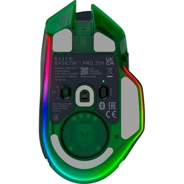 Миша Razer Basilisk V3 Pro 35K, RGB, USB-A/WL/BT, Phantom Green Ed. (RZ01-05240300-R3G1) - купити в Україні за низькою ціною в інтернет-магазині "Rincom"