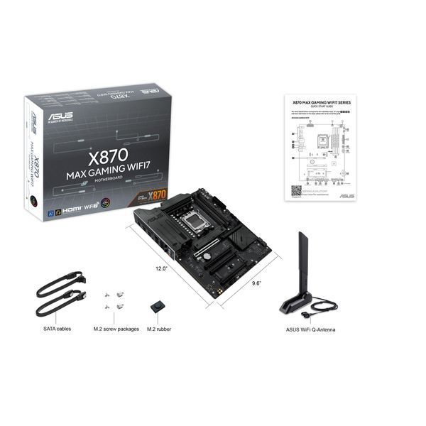 Материнcька плата ASUS X870 MAX GAMING WIFI7 sAM5 X870 4xDDR5 M.2 HDMI USB Type-C WiFi BT ATX (90MB1LY0-M0EAY0) - купити в Україні за низькою ціною в інтернет-магазині "Rincom"