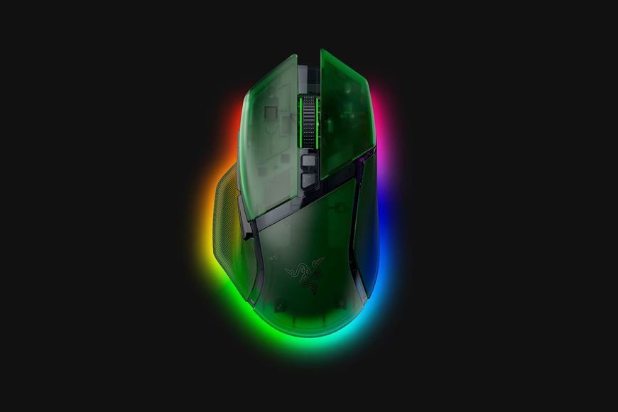 Миша Razer Basilisk V3 Pro 35K, RGB, USB-A/WL/BT, Phantom Green Ed. (RZ01-05240300-R3G1) - купити в Україні за низькою ціною в інтернет-магазині "Rincom"