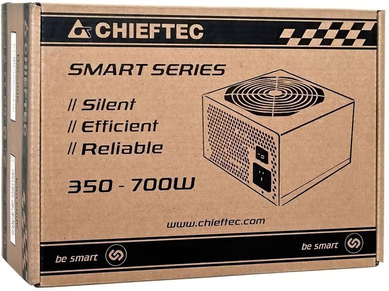 Блок живлення CHIEFTEC Smart (600W), >85%, 120мм, 1xMB 24pin(20+4), 1xCPU 8pin(4+4), 2xMolex, 4xSATA, 2xPCIe 8pin(6+2) (GPS-600A8) - купити в Україні за низькою ціною в інтернет-магазині "Rincom"