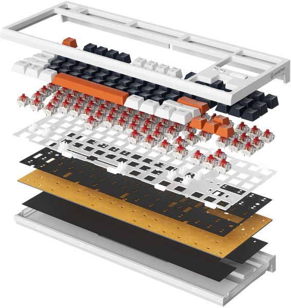 Дротова механічна клавіатура GamePro MK180W (Red) з Hot-Swap RGB White (MK180W) - купити в Україні за низькою ціною в інтернет-магазині "Rincom"