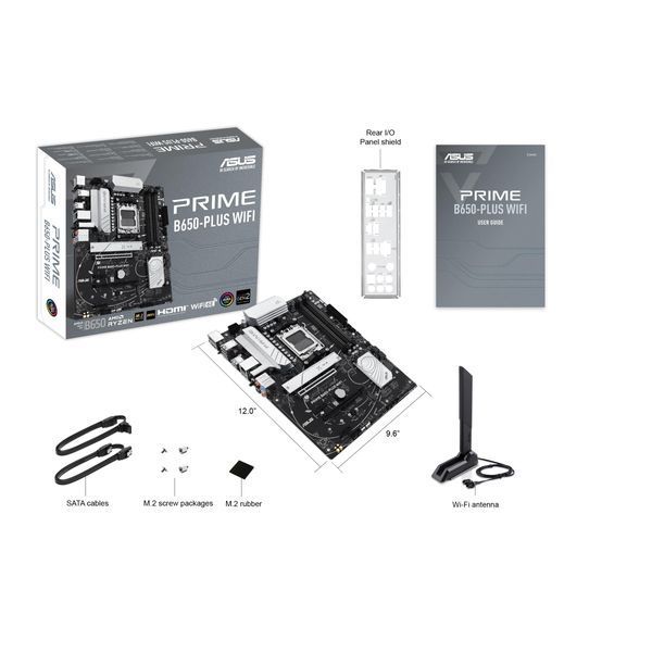 Материнcька плата ASUS PRIME B650-PLUS WIFI sAM5 B650 4xDDR5 M.2 HDMI DP WiFi BT ATX (90MB1KP0-M0EAY0) - купити в Україні за низькою ціною в інтернет-магазині "Rincom"