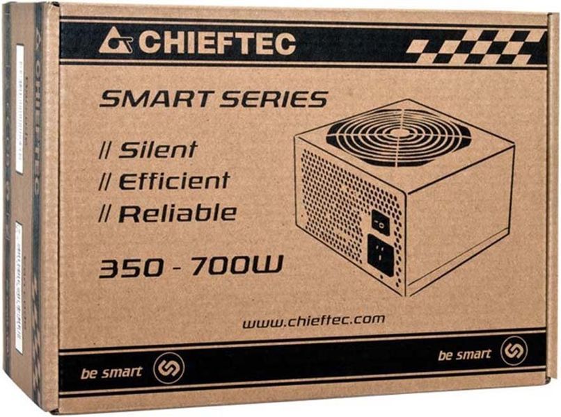 Блок живлення CHIEFTEC Smart (500W), >85%, 120мм, 1xMB 24pin(20+4), 1xCPU 8pin(4+4), 2xMolex, 3xSATA, 1xPCIe 8pin(6+2) (GPS-500A8) - купити в Україні за низькою ціною в інтернет-магазині "Rincom"