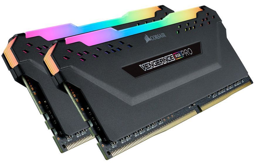 Комплект оперативної пам`яті Corsair 16 GB (2x8GB) DDR4 3600 MHz Vengeance RGB Pro Black (CMW16GX4M2D3600C18) - купити в Україні за низькою ціною в інтернет-магазині "Rincom"