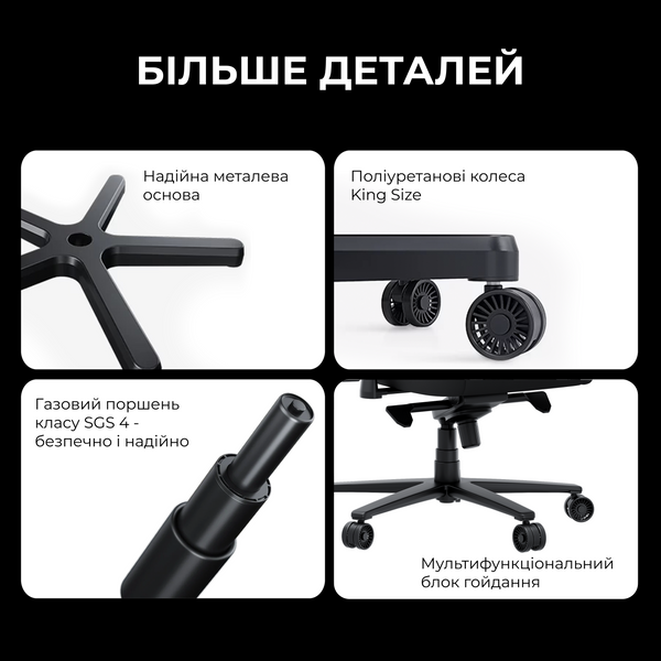 Крісло ігрове Anda Seat Novis Plus Fabric Grey Size XL (AD23YC-XL-01-G-F-G04)
