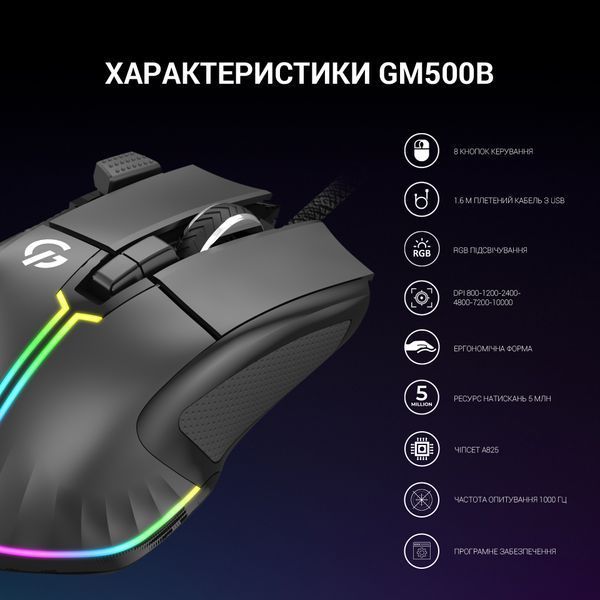 Миша GamePro GM500B (GM500B) - купити в Україні за низькою ціною в інтернет-магазині "Rincom"